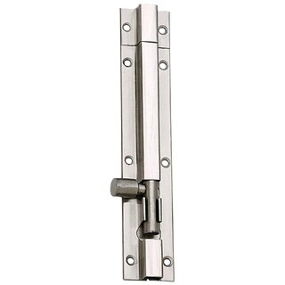 MH 4-inch Stainless Steel Plain Tower Bolt (Silver)