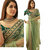 Women's  Green  Embroidery Net Sari With Banglory Silk Blouse