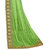 Women's  Green  Embroidery Net Sari With Banglory Silk Blouse
