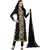 DnVeens Black Heavy Zari Work Party Wear Georgette Salwar Kameez Women Dress Material with Inner