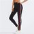 Code Yellow Women's Red and White Narrow Side Stripes Stretchable Fitness Leggings Yoga Gym Wear