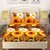 Azaani Beautiful Sunflower 3D Printed Grace Cotton Double Bedsheet With Two Pillow covers
