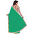 Women's  Green Pearl Work Georgette Sari With Blouse