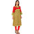 Purvahi Yellow color cotton printed kurti With Button