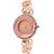 Code Yellow Women's Rose Gold Round Diamond Studded Dial Analog Metal Watch with 6 Months Warranty