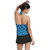 Striking And Tempting Blue Floral Halter Neck Cut-Sleeve Swim Cool Cover-Up