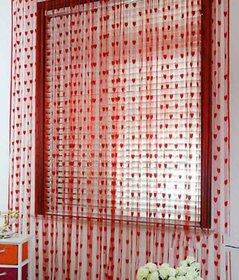 HOMESTORE-YEP Maroon Polyester Door Curtains (Set of 1)