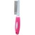 Finbar High Quality Stainless Steel Pin Flea Dog/Cat Grooming Comb with Non-Slip Rubber Grip Handle-Pink