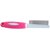 Finbar High Quality Stainless Steel Pin Flea Dog/Cat Grooming Comb with Non-Slip Rubber Grip Handle-Pink
