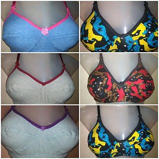 Buy Pack of 6 Pc Bra Size 30-40 Online @ ₹330 from ShopClues