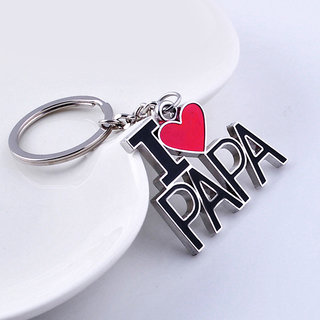 IM I Love Papa Stainless Steel Metal Key Chain  Key Ring