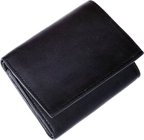 3 Fold Best Genuine  Wallet / Tri Fold wallet black colour