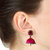Handmade Silk Thread Pink Dangler Jhumka Earrings Model 4