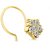 Silver Dew 14kt Gold Plated Nose Ring Wedding  Party Wear New Fancy Flower Style Design For Women's And Girl's