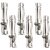 MH  Stainless Steel Plain Tower Bolt 6 Inches Silver Pack of 6 Pieces