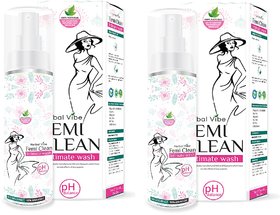 Intimate Wash Women - Herbal Vibe Femi Clean Intimate Hygiene Wash - 100 Ayurvedic (100 ml, Pack of 2)