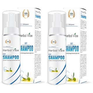 Herbal Vibe Anti Hair Fall Protection -Splits Ends Shampoo (Pack Of 2)