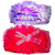 Proplady Floral Cutwork Combo Teddy Baby Girl Head Bands (Pack of 2- Red,Purple)
