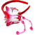 Proplady Fluorescent Partywear Butterfly Hairband With Shimmery Finish & Crystal Danglers Hair Band (Pack of 1,Red)