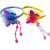 Proplady Fluorescent Partywear Combo Butterfly Hairband With Shimmery Finish & Crystal Danglers Hair Band (Pack of 2)