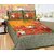 Chawla Furnishing, Pure Cotton Jaipuri Print Mulicoloured Bedsheet for Double Bed with 2 Pillow Covers, 90x100