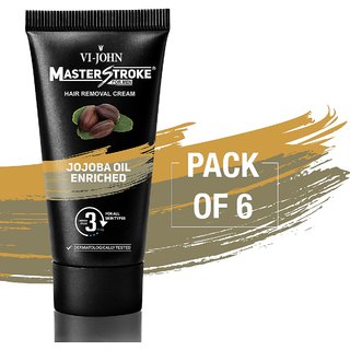 Vi John Master Stroke Men Hair Removal Cream Jojoba 60gm Pack Of 6