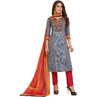 orange and red combination dress