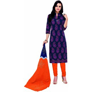 orange and pink combination dress material