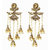 Meia Brown Austrian Stone Gold Plated Pearl Dangler Earrings- 1310526a 