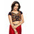Women's Red  Embroidery Paper Silk Sari With Blouse Piece
