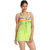 Appealing Multi Lemon Colour Ruffle Halter Neck Cut-Sleeve Beachwear Cover-Up