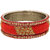 Sukriti Jaipuri Stylish Beads Studded Brass Kadaa Red Bangles Jewellery for Women - set of 6