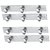 MH StainlessSteel Wall Hook Hook Trums 3 Legs Silver Pack of 4 Pieces