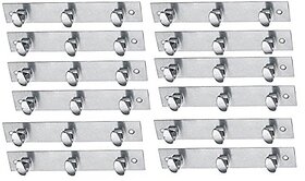 MH Stainless steel Wall Hook Hook Trums 3 Legs Silver Pack of 12 Pieces