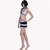Polka Dots Black  White Ruffled 2-Piece Bikini Set