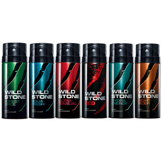 Wild Stone Aqua Fresh Deo Deodrant Body Spray For Men 150ml Set of 4