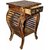 Shilpi Wooden Hand Carved Side Table, Stool Antique Look