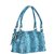 TARUSA Light Blue Faux Leather Animal Texture Handbag For Women's