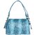 TARUSA Light Blue Faux Leather Animal Texture Handbag For Women's