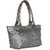 TARUSA Grey Faux Leather Abstract Texture Handbag For Women's