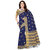 Ashika Traditional Ethnic Chanderi Silk Woven Dark Blue Saree for Women with Blouse Piece