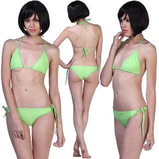2-Piece Sea Green Stylish Bikini Set