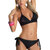 Stunning Coal Black Haltered Bikini Set