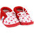 Neska Moda Baby Boys and Girls Red Terry Cotton Anti Slip Booties For 0 To 12 Months BT289