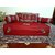 AH Set of 8 Pcs   Patch Work  Design Cotton Diwan Set ( 1 Diwan Sheet , 2 Bolster Cover , 5 Cushion Cover ) - Red Color