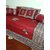 AH Set of 8 Pcs   Patch Work  Design Cotton Diwan Set ( 1 Diwan Sheet , 2 Bolster Cover , 5 Cushion Cover ) - Red Color