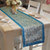 Lushomes Light Blue Jacquard Design 5 Table Runner with High Quality Polyester Border (Size: 16