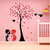 Ghar Kraft Acacia Tree cute couple kids Wall Sticker