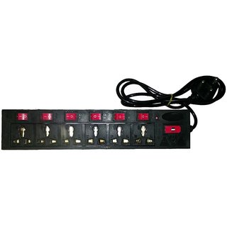 INA Electric Board 6+6  Extension Board / Cord / Power Strip 6Amp With International Sockets
