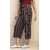 High Waist Ankle Length Clourful Striped Casual Wide Leg Knot Palazzo Pants